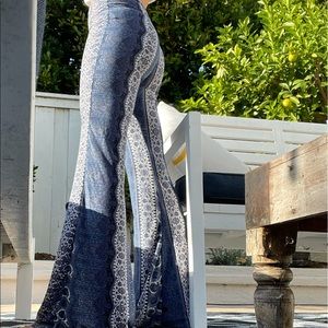 Stretch bell bottom pants